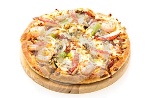 Seafood pizza