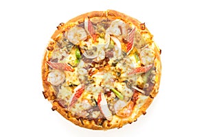 Seafood pizza