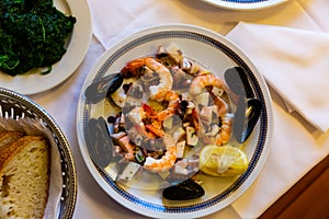 Seafood platter. Frittura di mare. photo