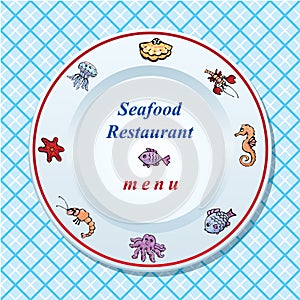 The seafood restaurant menu design