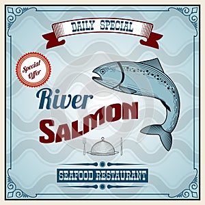 Seafood Retro Poster