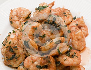 Seafood salad with shrimps