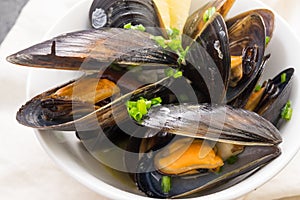 Seafood - steamed mussels