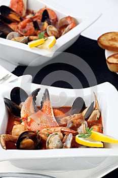 Seafood stew with Crab Claw