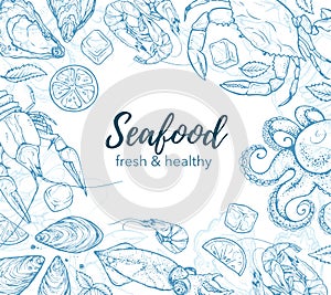 Seafood vector illustration