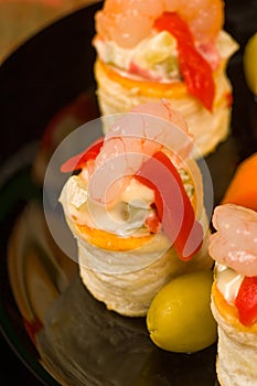 Seafood vol au vents