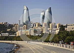 Seafront in Baku town. Azerbaijan