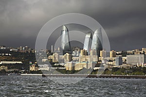Seafront in Baku town. Azerbaijan