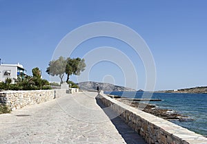 On the seafront in Koufonissi island