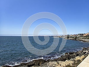 The seafront at Parede near Lisbon photo