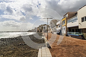 Seafront promenade in Pozo Izquierdo, Canary Islands, Spain photo