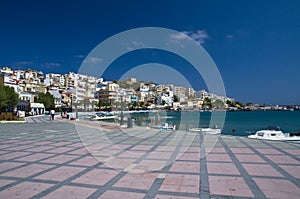 The seafront promenade in Sitia