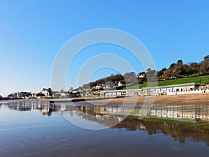 Seafront Reflections at Lyme Regis January 2024