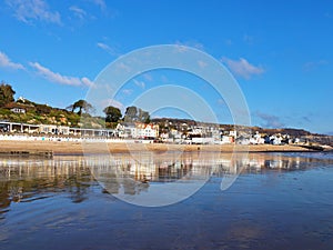 Seafront Reflections at Lyme Regis January 2024