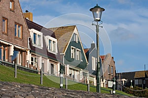 Seafront of Urk, an old Dutch fishing village. photo