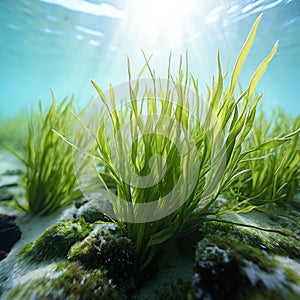 seagrass zostera spp underwater plants that form meadows incoas photo