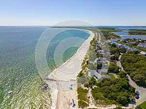 Seagull Beach aerial view, Cape Cod, MA, USA