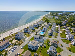 Seagull Beach aerial view, Cape Cod, MA, USA