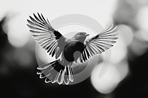 Seagull in Flight Above the Ocean With Dramatic Clouds in the Background During Daylight