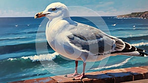 seagull illustration highquality image and ai generated