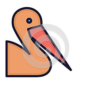 Seagull Isolated Vector icon that can be easily modified or edited