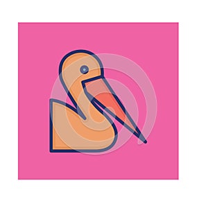 Seagull Isolated Vector icon that can be easily modified or edited