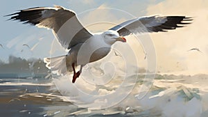 Seagull Speedpainting: Character Design And Brushwork Exploration