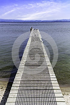 Seagulls on a pier