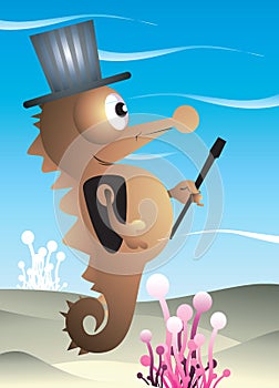 A seahorse magician