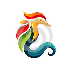 Seahorse vector logo for design purposes and others