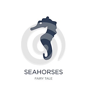 Seahorses icon. Trendy flat vector Seahorses icon on white background from Fairy Tale collection