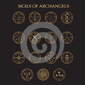 Seal of The Archangels list, Spiritual Protection. God`s mighty arm of strength, set photo