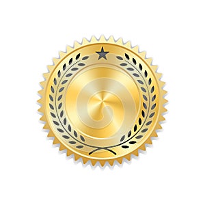 Seal award gold icon Blank medal