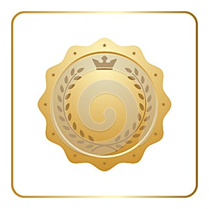 Seal award gold icon Blank medal