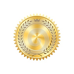 Seal award gold icon Blank medal