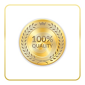 Seal award gold icon medal