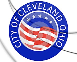 Seal of Cleveland Ohio state, USA. 3D Illustration