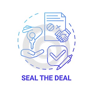 Seal deal concept icon