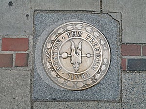 Seal of the Freedom Trail in Boston, USA photo