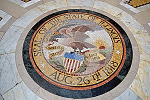 Seal in Illinois Temple Monument in Vicksburg photo