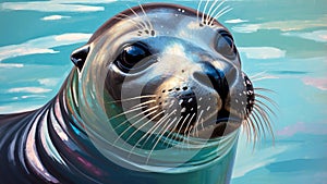 seal illustration highquality image and aes ai generated