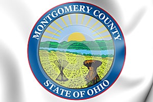 Seal of Montgomery county Ohio state, USA. 3D Illustration