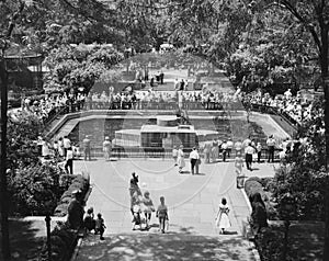 The seal pool at the Central Park Zoo, New York, NY