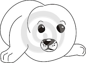 Seal puppy illustration.