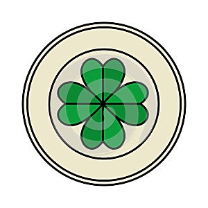 Seal with st patrick clover leaf