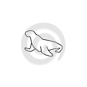 Seal thin line icon. Seal linear outline icon