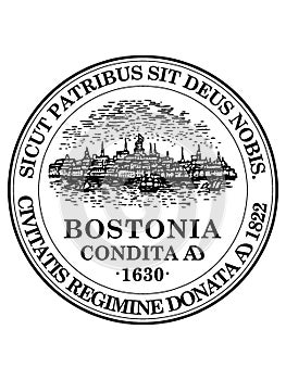 Seal of USA City of Boston, Massachusetts