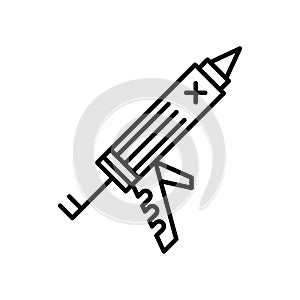 Sealant gun icon vector sign and symbol isolated on white background, Sealant gun logo concept