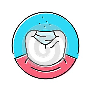sealants dental procedure color icon vector illustration photo