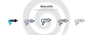 Sealants icon in different style vector illustration. two colored and black sealants vector icons designed in filled, outline, photo